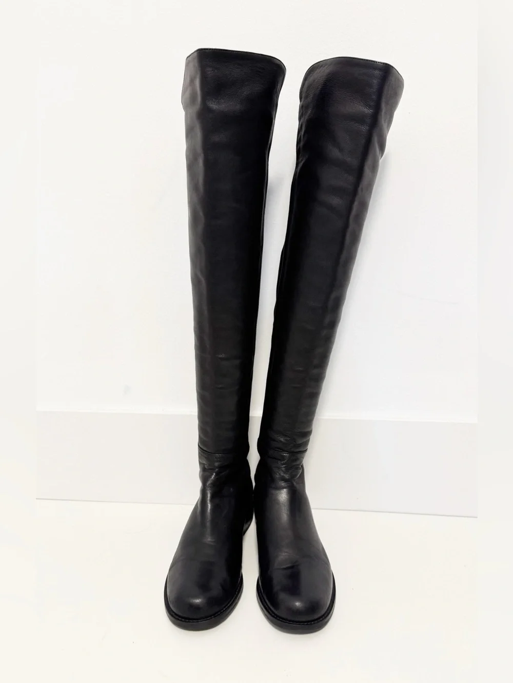 Stuart Weitzman 5050 Boot Black Leather size 6